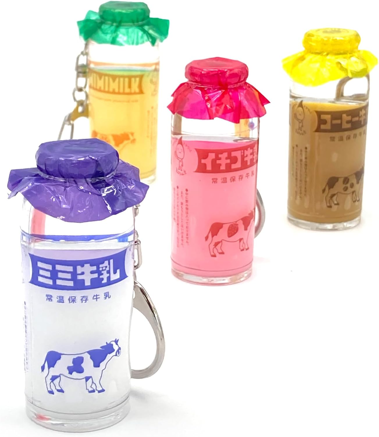 Amazon.co.jp: [アルタ] キーホルダー みみちゃん堂牛乳瓶キーホルダー